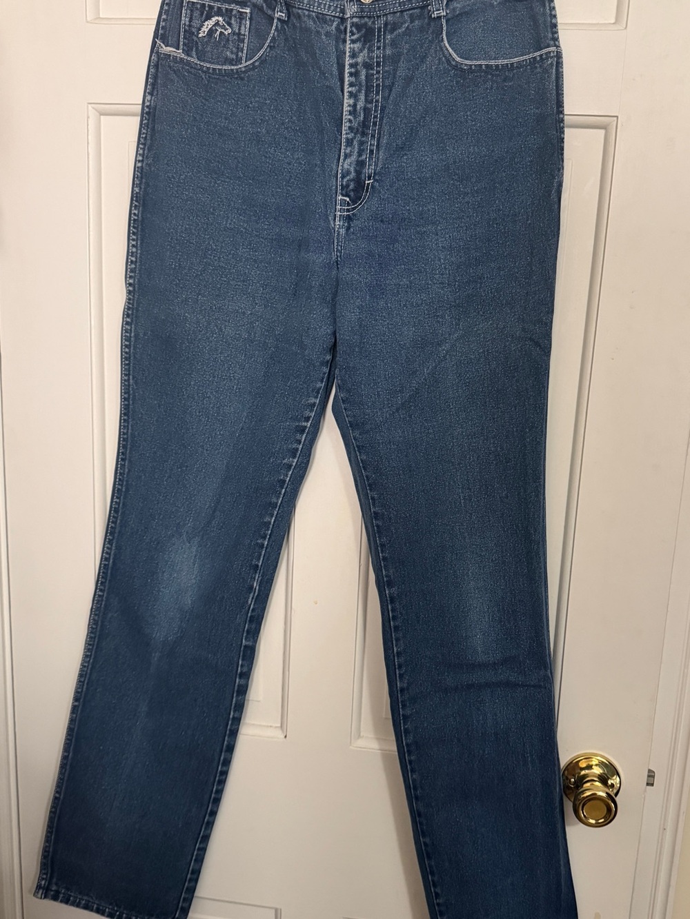 Vintage Jordache Women's Straight-Leg Jeans with Pocket Detail